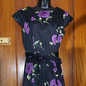 Dressystar 1956 Women Vintage Cocktail Dress 1950s Retro Rockabilly Sz L Large